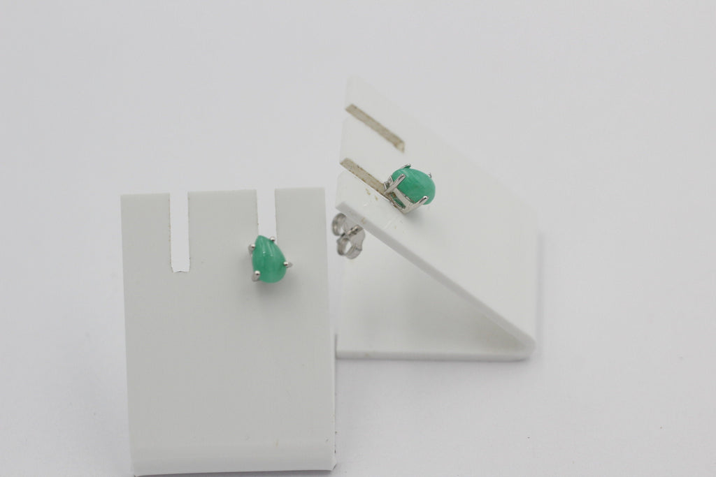 Edler 0,95 Carat Smaragd Ohrstecker 925 Silber Unisex Smaragdohrstecker top
