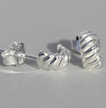 Campur Design Halcreolen 925 Silber Ohrstecker geriffelt Top Edel Sonderposten
