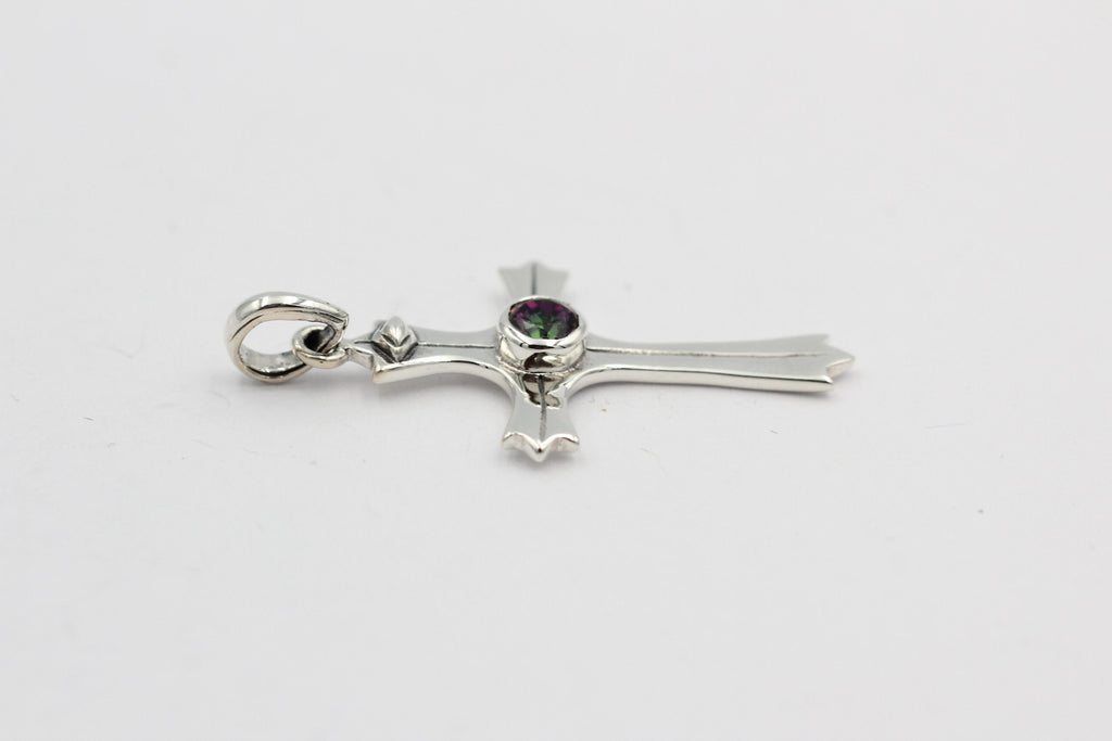 0,36 Carat Mystiktopas Kreuz Anhänger 925 Silber mystic Topas