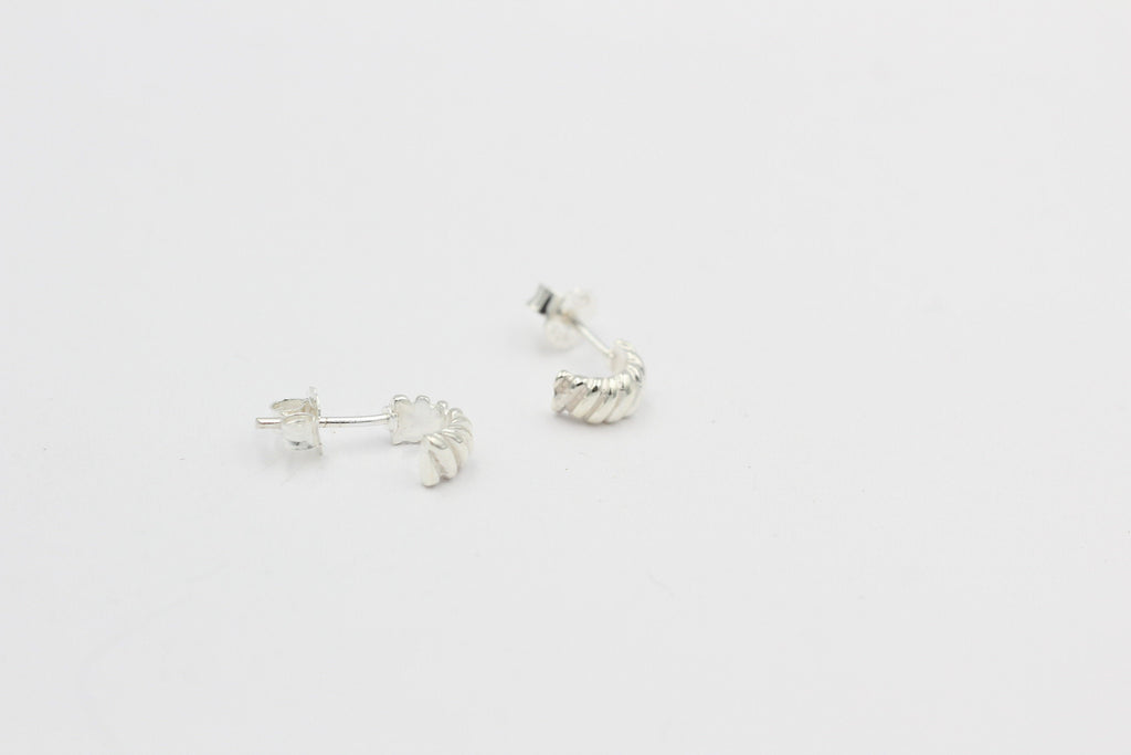 Campur Design Halcreolen 925 Silber Ohrstecker geriffelt Top Edel Sonderposten