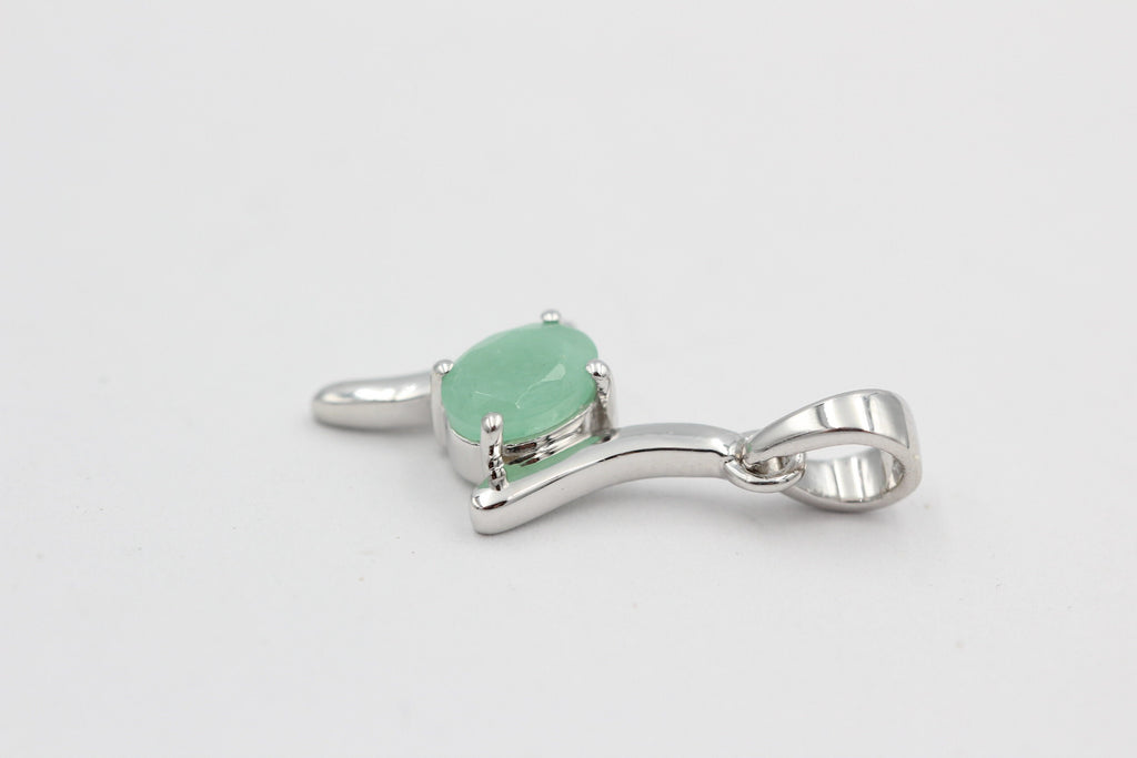 0,72  Carat Smaragd Anhänger 925 Silber  Smaragdanhänger