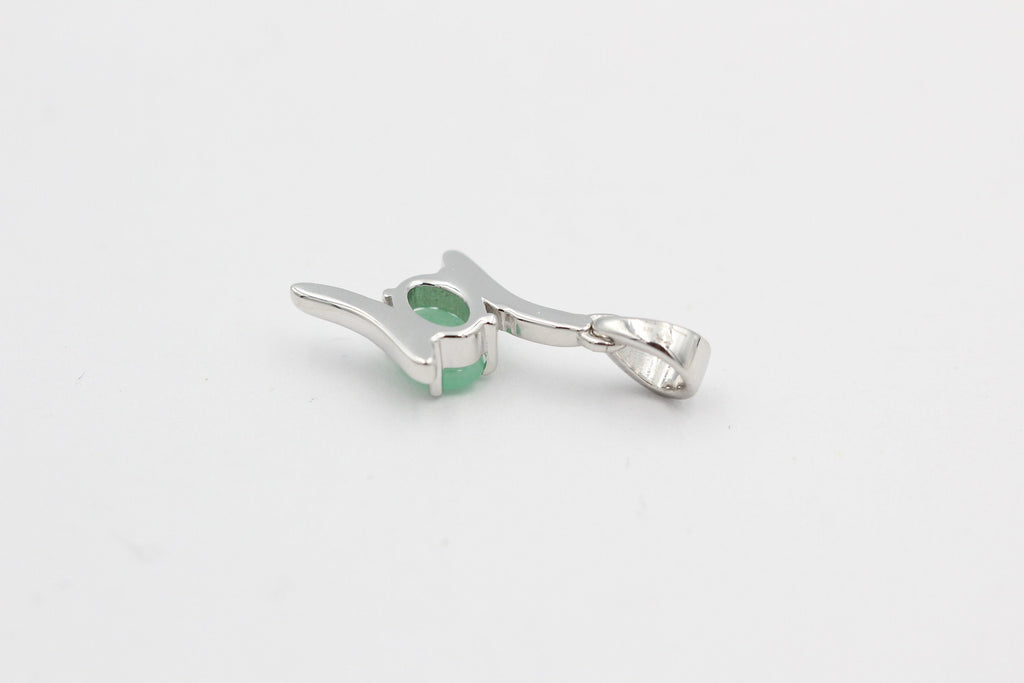 0,72  Carat Smaragd Anhänger 925 Silber  Smaragdanhänger