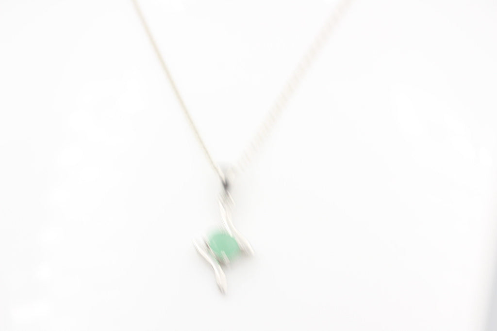 0,72  Carat Smaragd Anhänger 925 Silber  Smaragdanhänger
