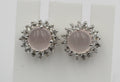 1,91 Carat Rosenquarz Weißtopas Ohrstecker 925 Silber Edelsteinohrstecker Top