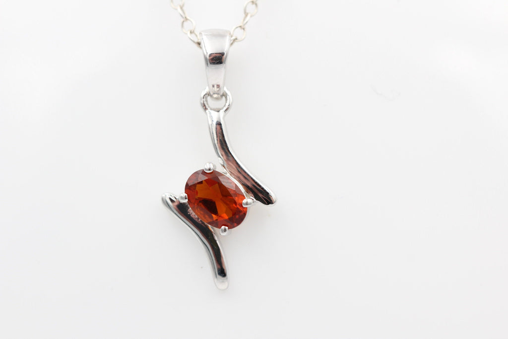 0,72 Carat Madeira Citrin Anhänger 925 Silber  Citrinanhänger seltener Madeira Citrin mit toller Farbe