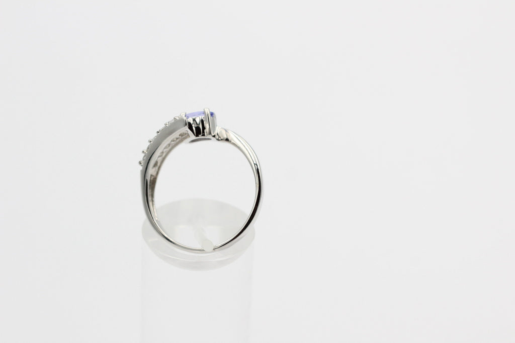 1,3 Carat Tansanit aus Afrika Weißtopas Ring 925 Silber Gröpße 8 / 58,5