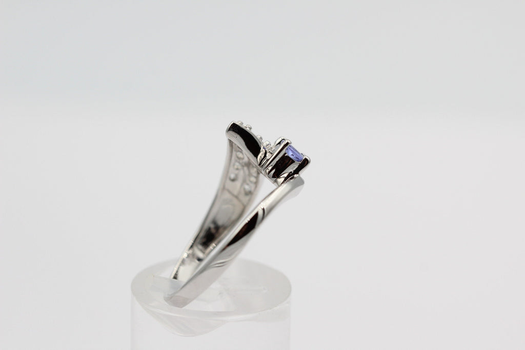 1,3 Carat Tansanit aus Afrika Weißtopas Ring 925 Silber Gröpße 8 / 58,5