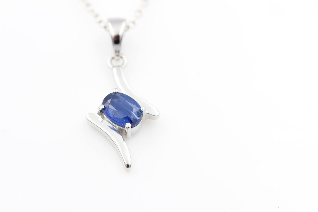 0,72 Carat blauer Kyanit Anhänger 925 Silber Kyanitanhänger