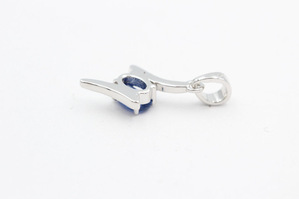 0,72 Carat blauer Kyanit Anhänger 925 Silber Kyanitanhänger