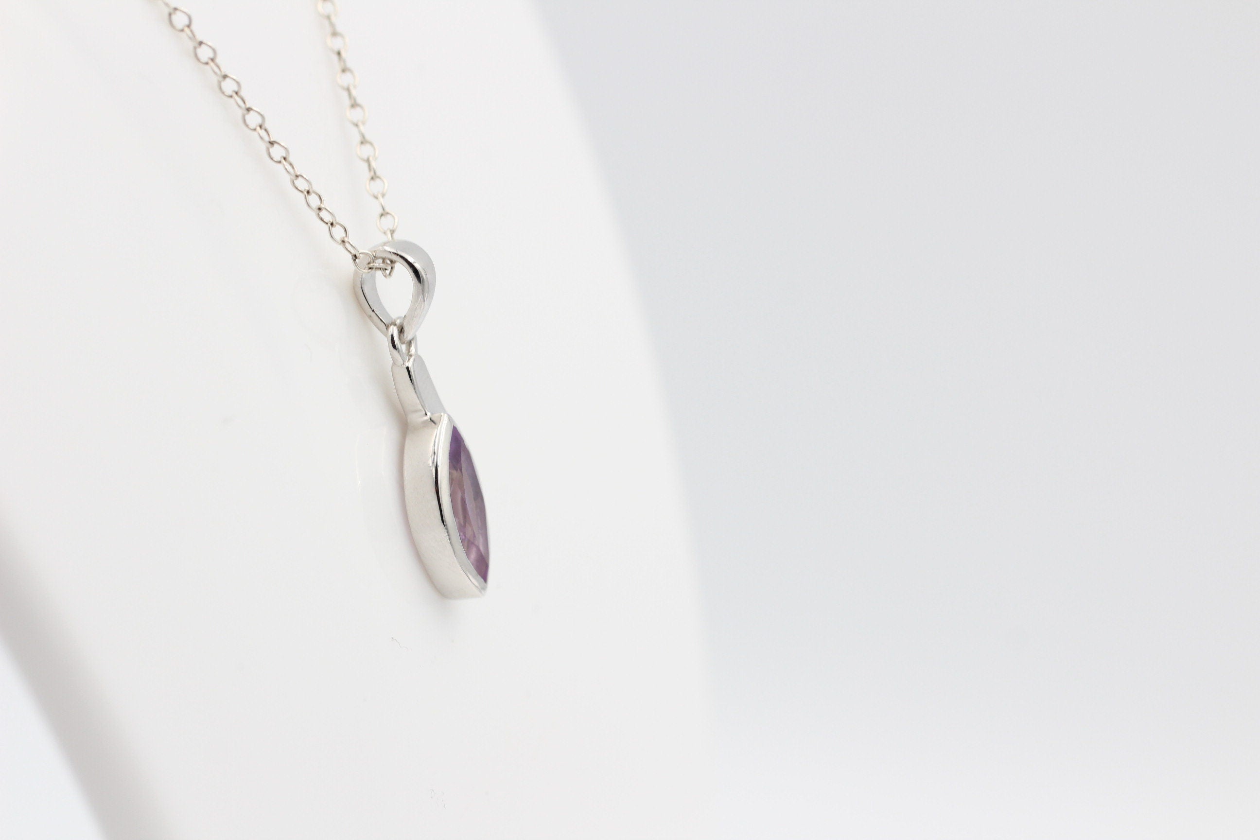 1,8 Carat pink Amethyst  Anhänger 925 Silber pinker Edelstein