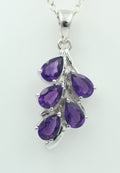 Edler 2,4 Carat Ametyst Anhänger 925 Silber  afrikanischer Amethyst