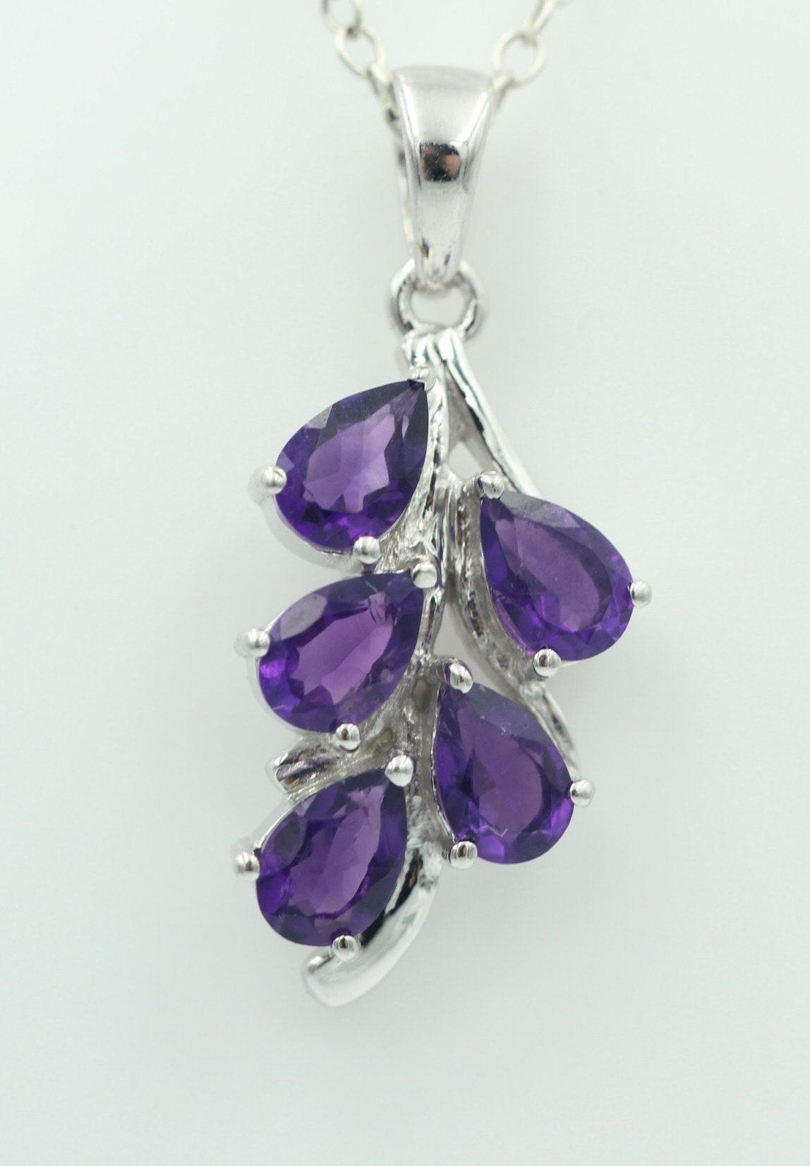 Edler 2,4 Carat Ametyst Anhänger 925 Silber  afrikanischer Amethyst
