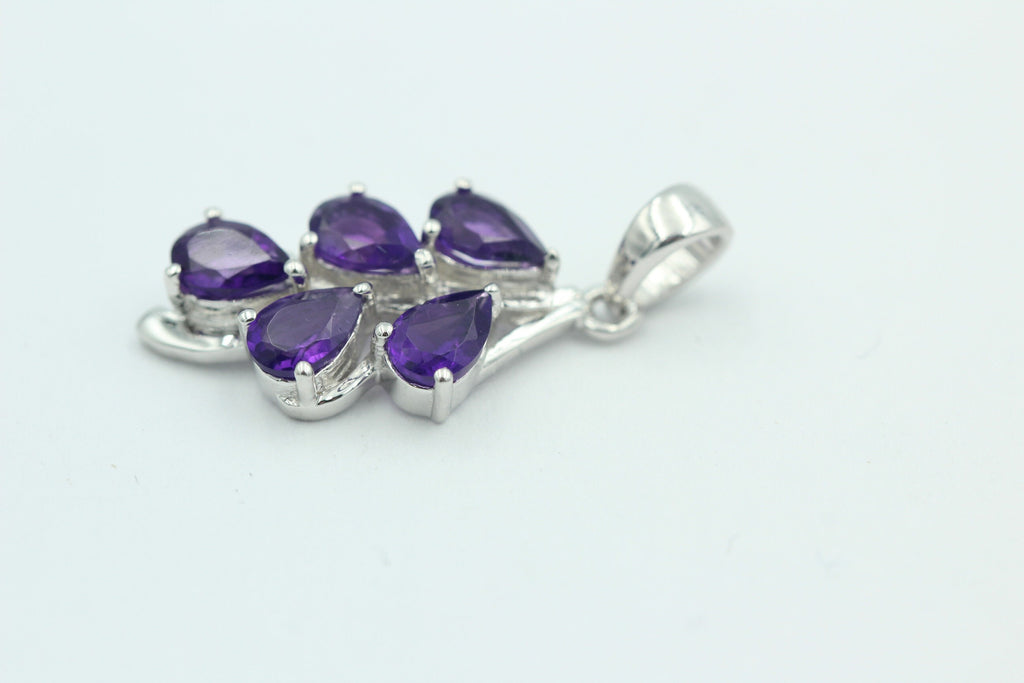 Edler 2,4 Carat Ametyst Anhänger 925 Silber  afrikanischer Amethyst