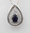 Edler 0,51 Carat Saphir Anhänger 925 Silber  blauer Saphir