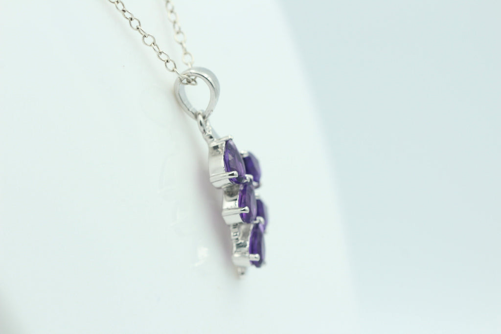 Edler 2,4 Carat Ametyst Anhänger 925 Silber  afrikanischer Amethyst