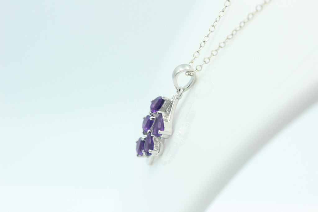 Edler 2,4 Carat Ametyst Anhänger 925 Silber  afrikanischer Amethyst
