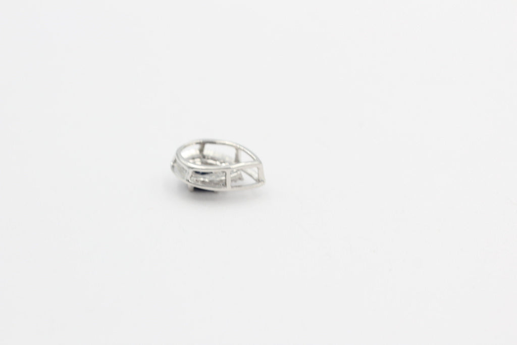 Edler 0,51 Carat Saphir Anhänger 925 Silber  blauer Saphir