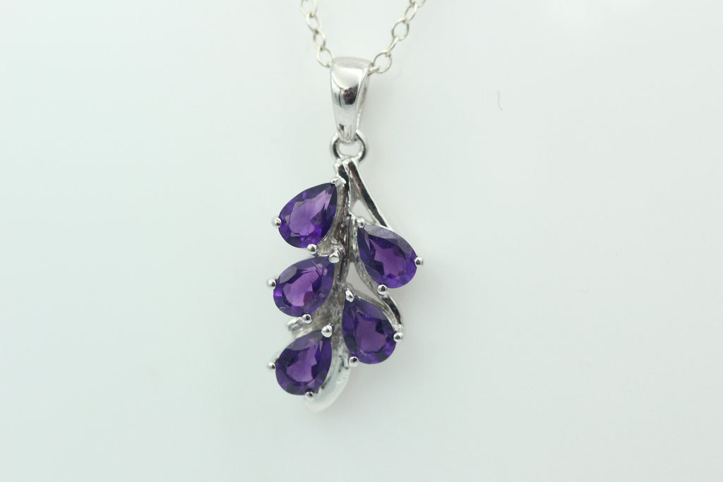 Edler 2,4 Carat Ametyst Anhänger 925 Silber  afrikanischer Amethyst