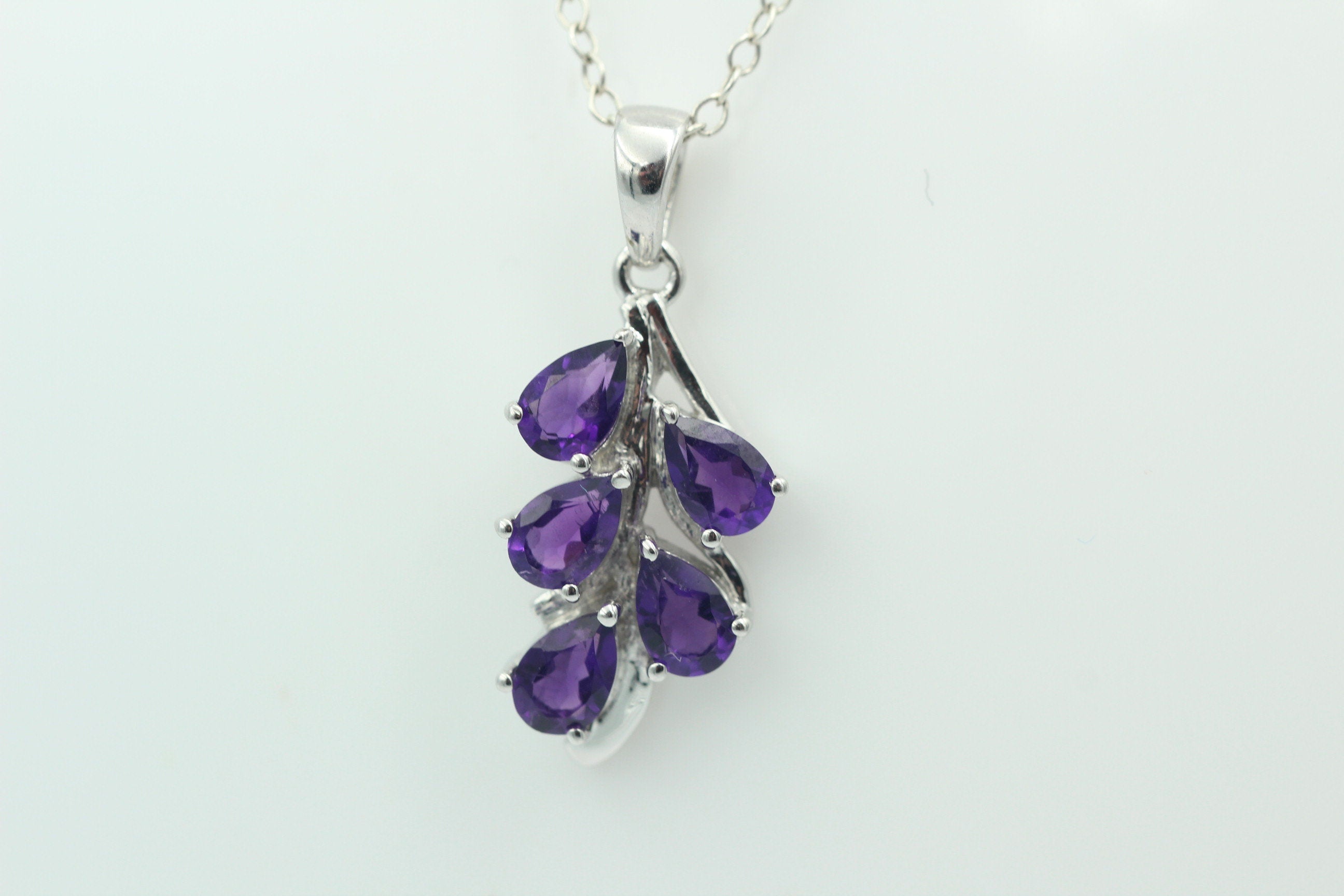 Edler 2,4 Carat Ametyst Anhänger 925 Silber  afrikanischer Amethyst