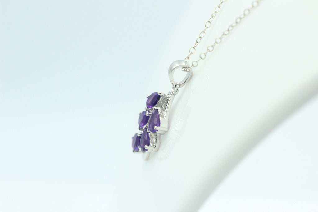 Edler 2,4 Carat Ametyst Anhänger 925 Silber  afrikanischer Amethyst
