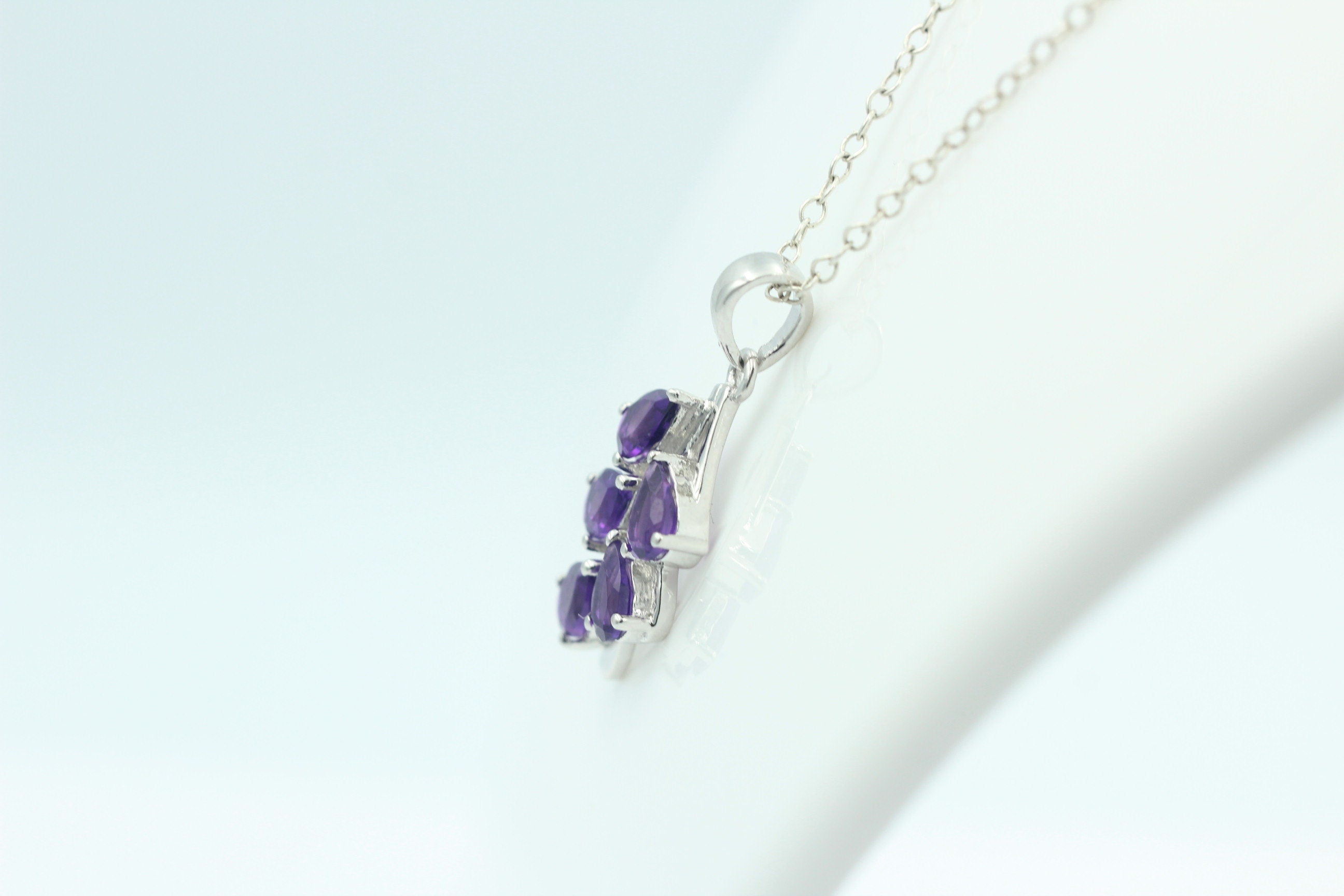 Edler 2,4 Carat Ametyst Anhänger 925 Silber  afrikanischer Amethyst