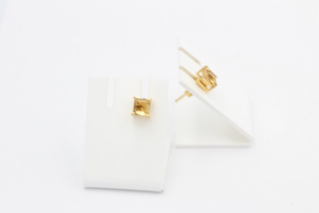 Edle 1,2 Carat Citrin Ohrstecker 925 Silber vergoldet Ohrring  Schmuck
