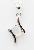 0,72 Carat Äthiopischer Opal Anhänger 925 Silber  Welo Opal Top