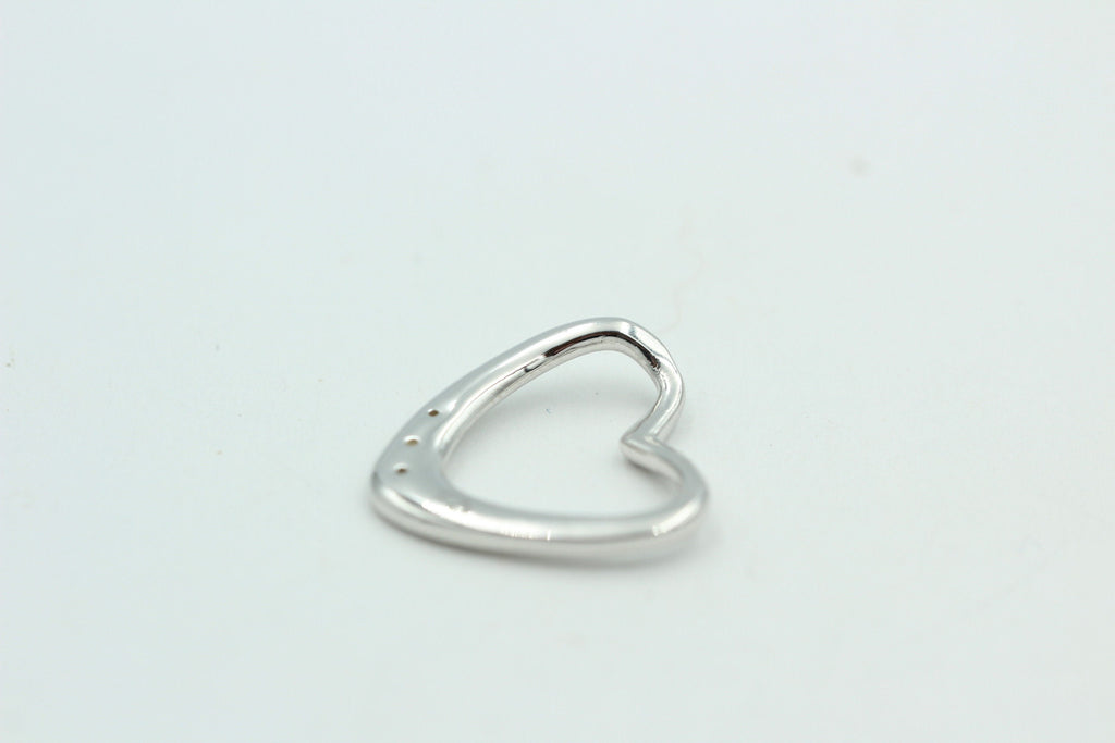 Edler 0,03 Carat blauer Diamant Herzanhänger 925 Silber Herz Collier Kette