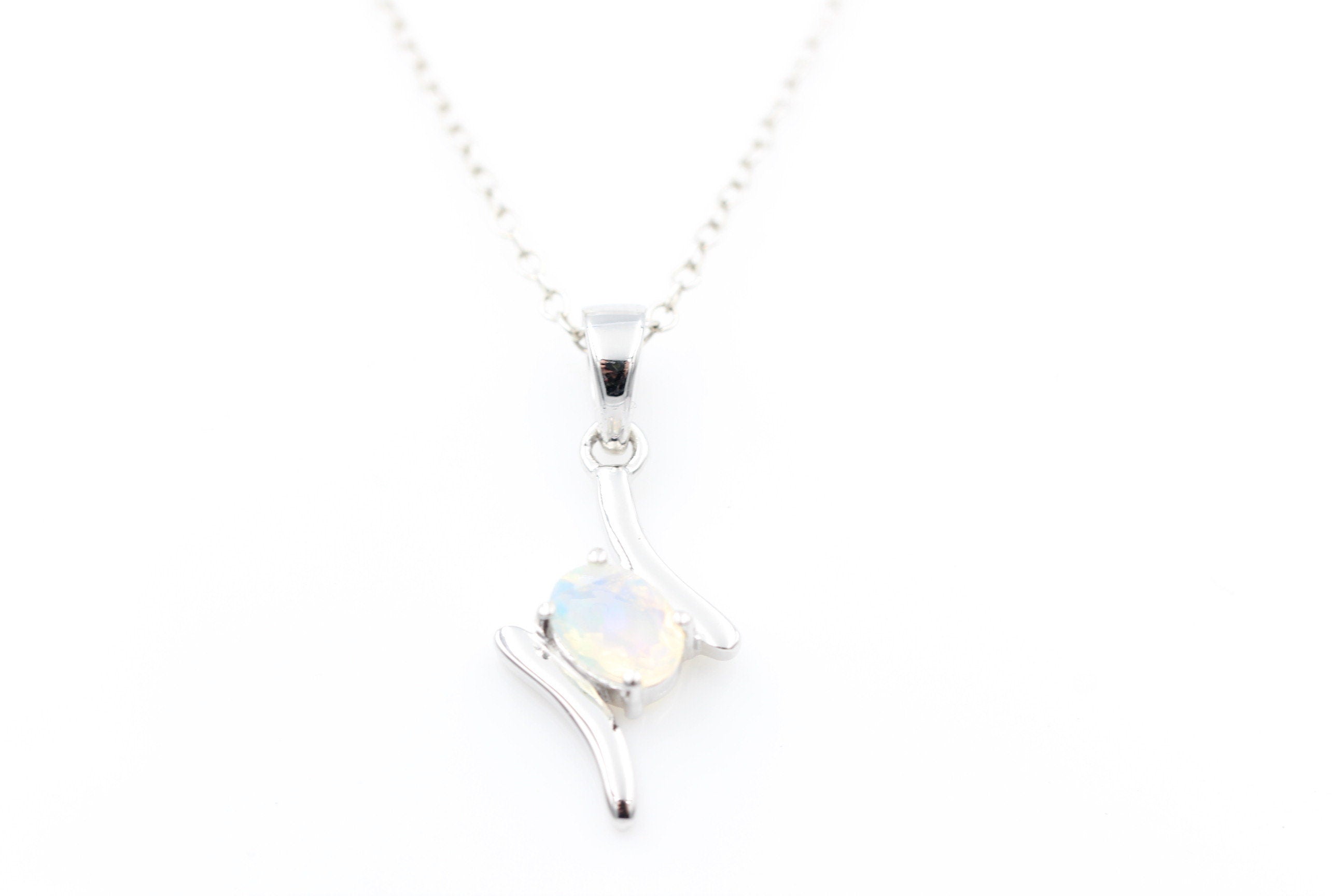 0,72 Carat Äthiopischer Opal Anhänger 925 Silber  Welo Opal Top