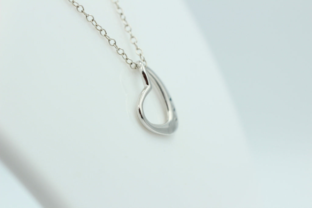 Edler 0,03 Carat blauer Diamant Herzanhänger 925 Silber Herz Collier Kette