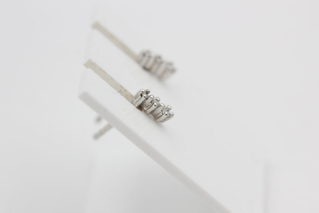 Edle 0,05 Carat Diamant Ohrstecker 925 Silber Diamantohrstecker Reinheit I2 - I3