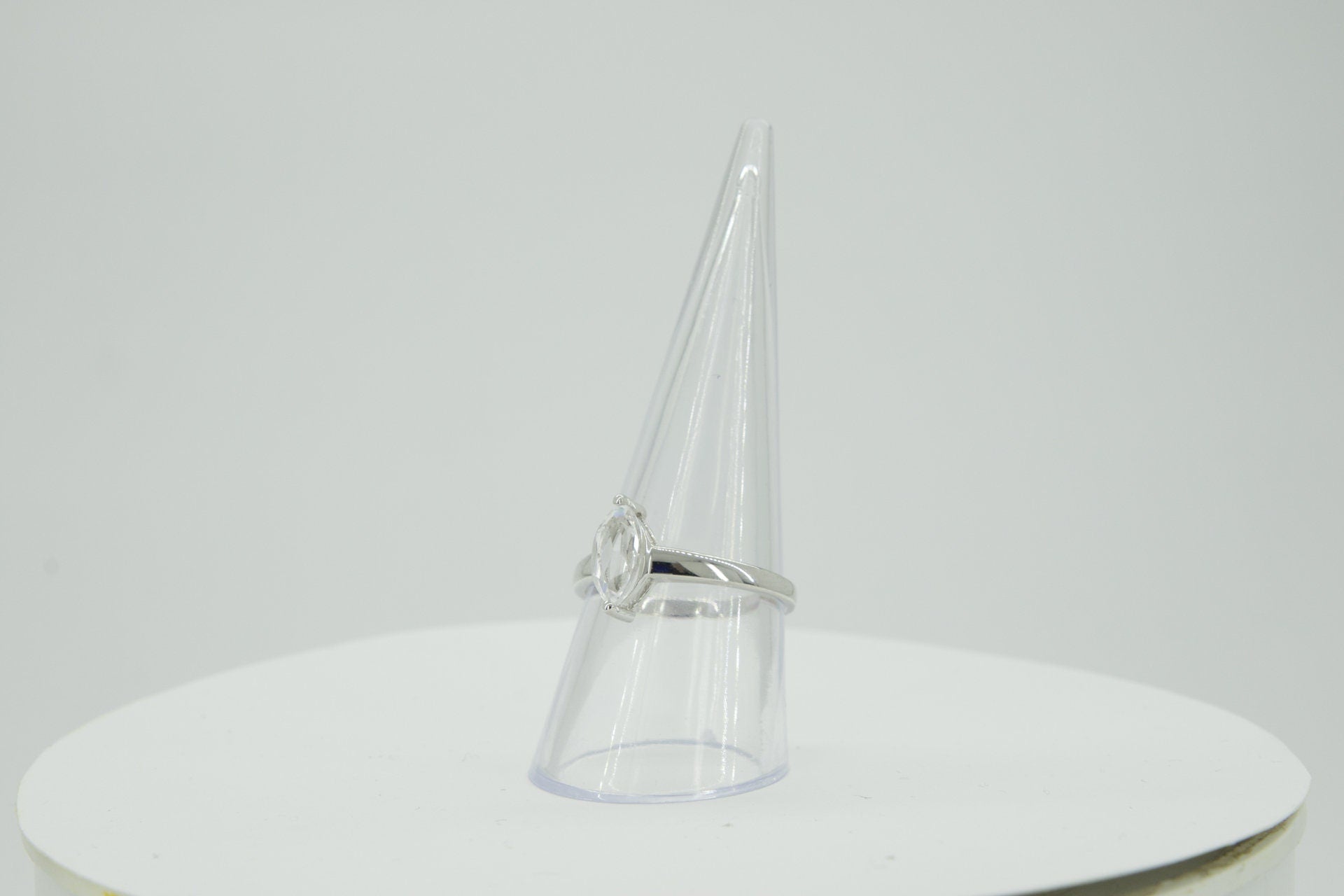 0,83 Carat weisstopas Ring 925 Silber weisse Topas Grasse 60 / 9 / 19,1 Edelstein