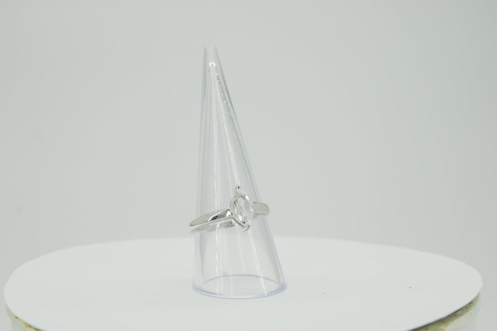 0,83 Carat weisstopas Ring 925 Silber weisse Topas Grasse 60 / 9 / 19,1 Edelstein