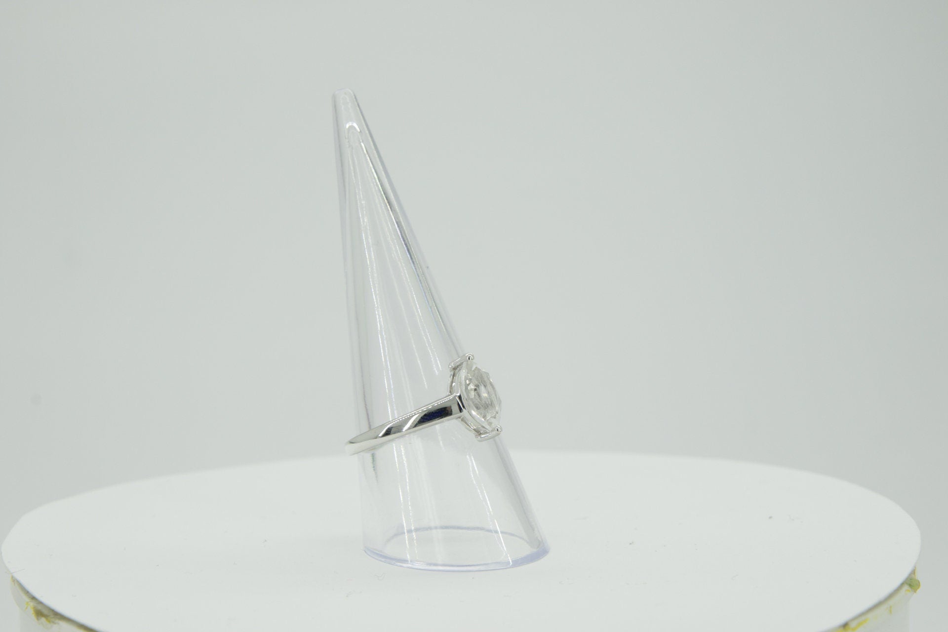 0,83 Carat weisstopas Ring 925 Silber weisse Topas Grasse 60 / 9 / 19,1 Edelstein