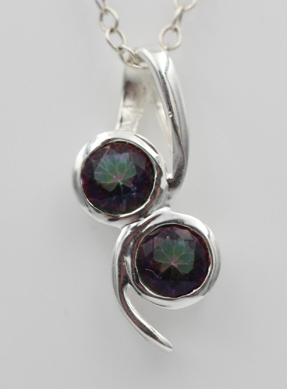 Edler 1,2 Carat Mystik Toaps Anhänger 925 Silber Collier Anhänger