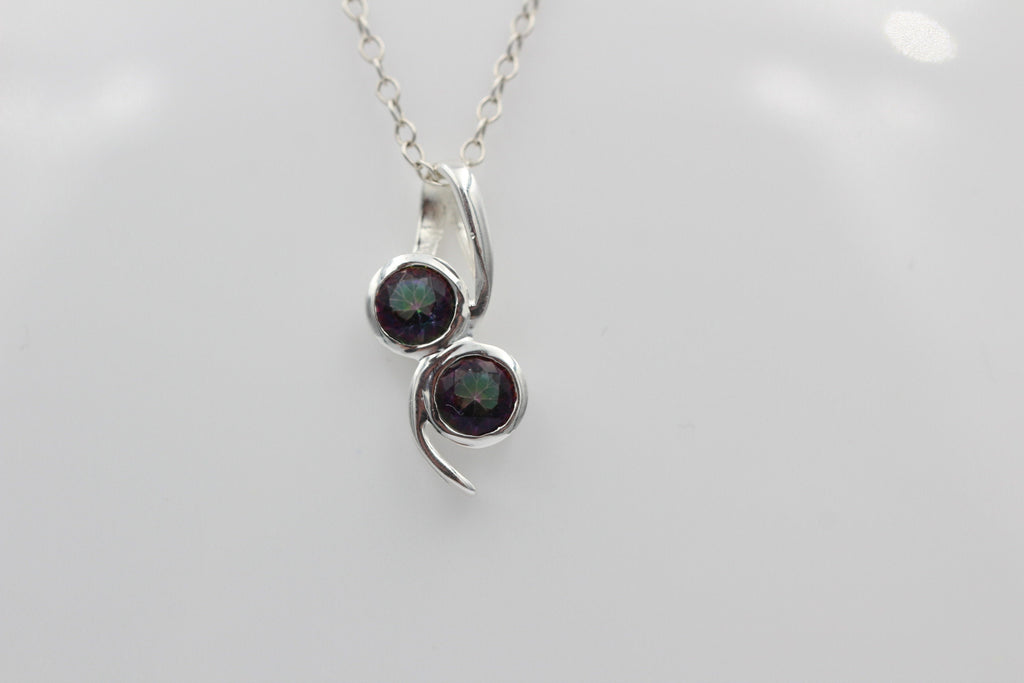 Edler 1,2 Carat Mystik Toaps Anhänger 925 Silber Collier Anhänger