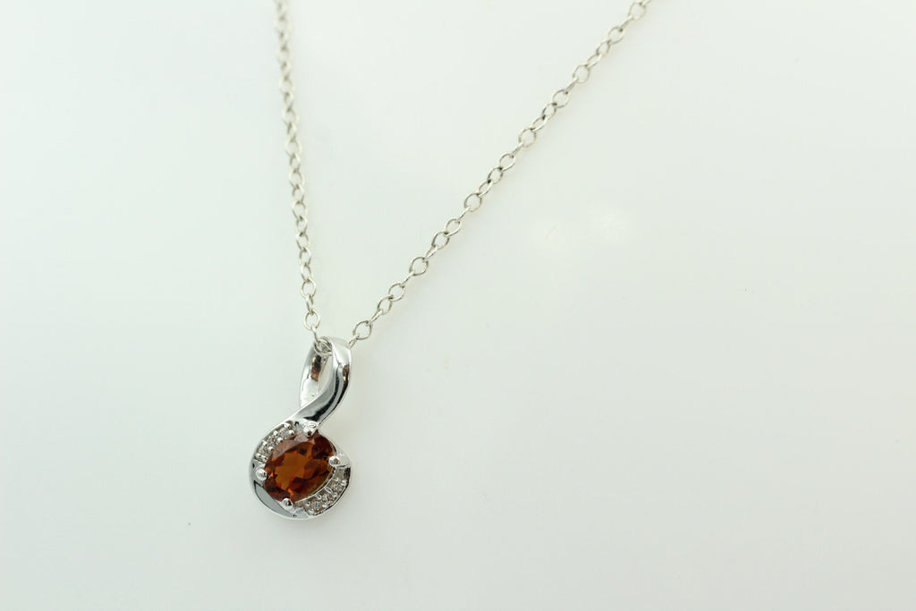 1,12 Carat Madeira Citrin Anhänger 925 Silber mit Zirkonia