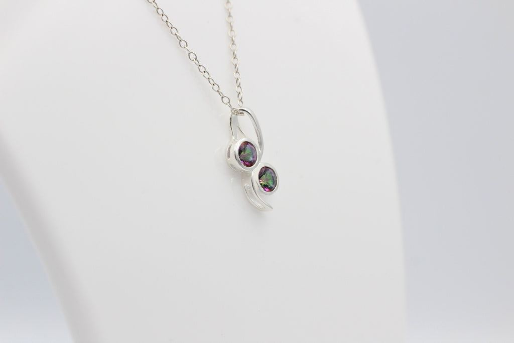 Edler 1,2 Carat Mystik Toaps Anhänger 925 Silber Collier Anhänger