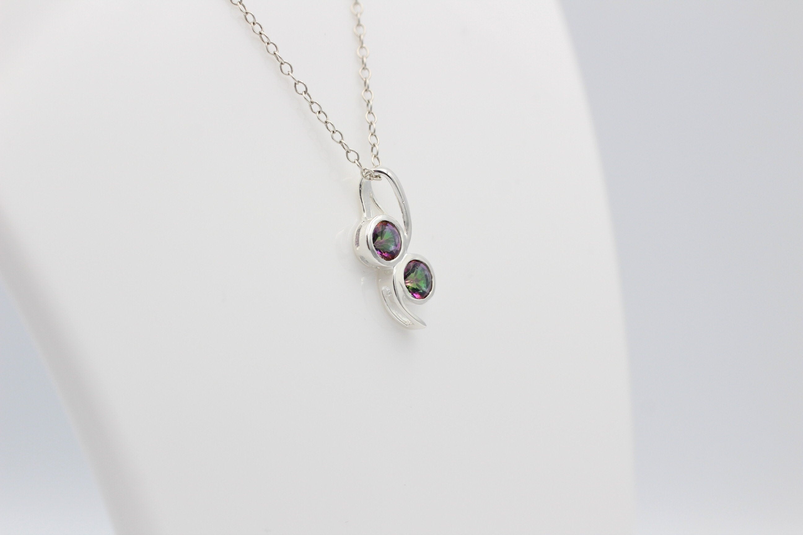 Edler 1,2 Carat Mystik Toaps Anhänger 925 Silber Collier Anhänger