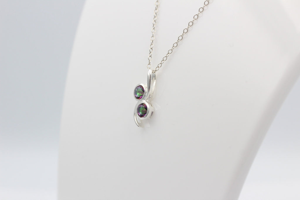 Edler 1,2 Carat Mystik Toaps Anhänger 925 Silber Collier Anhänger