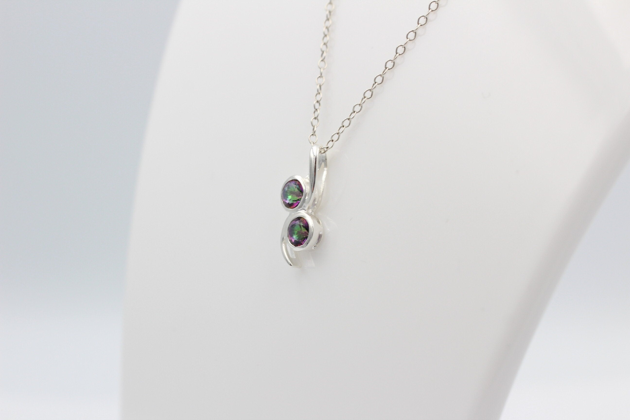 Edler 1,2 Carat Mystik Toaps Anhänger 925 Silber Collier Anhänger