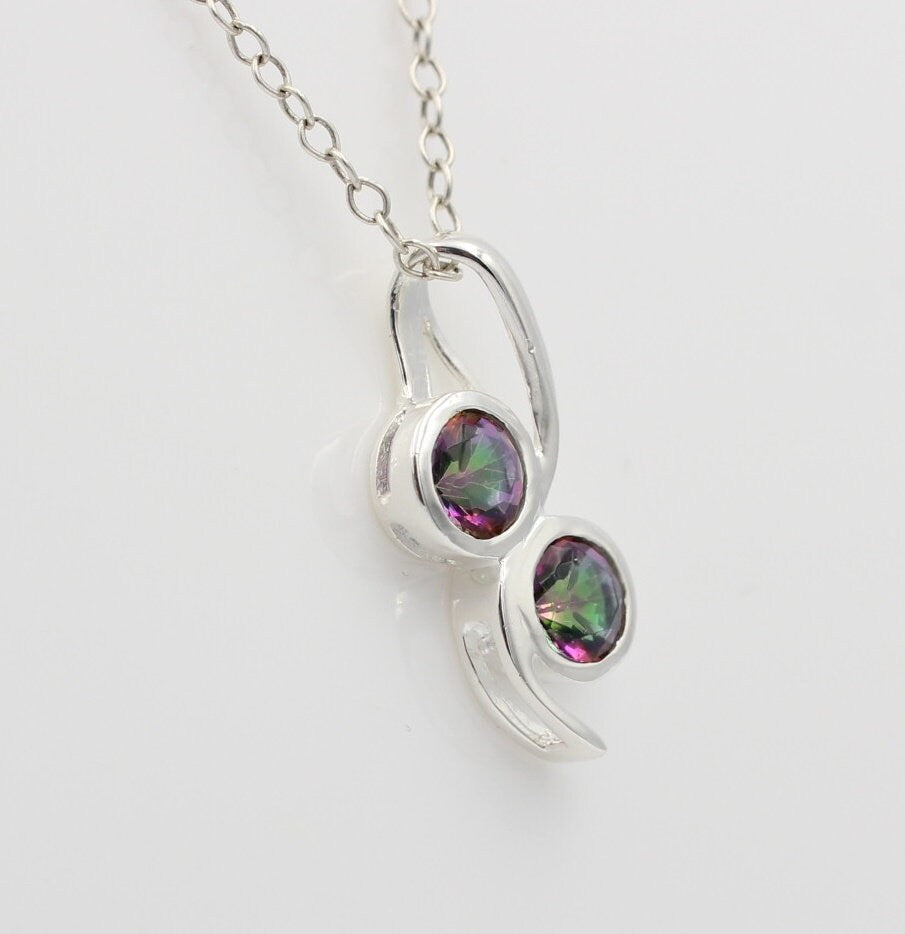 Edler 1,2 Carat Mystik Toaps Anhänger 925 Silber Collier Anhänger