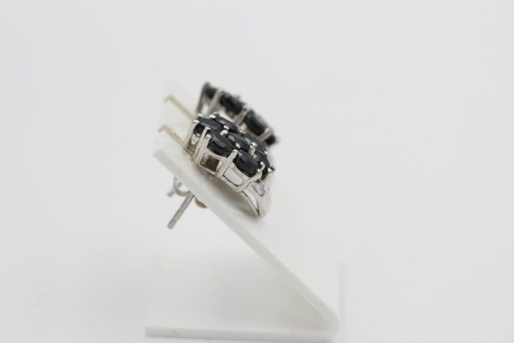 Edle 3,33 Carat Saphir Ohrstecker 925 Silber  Schmuck Top Edel Edelstein