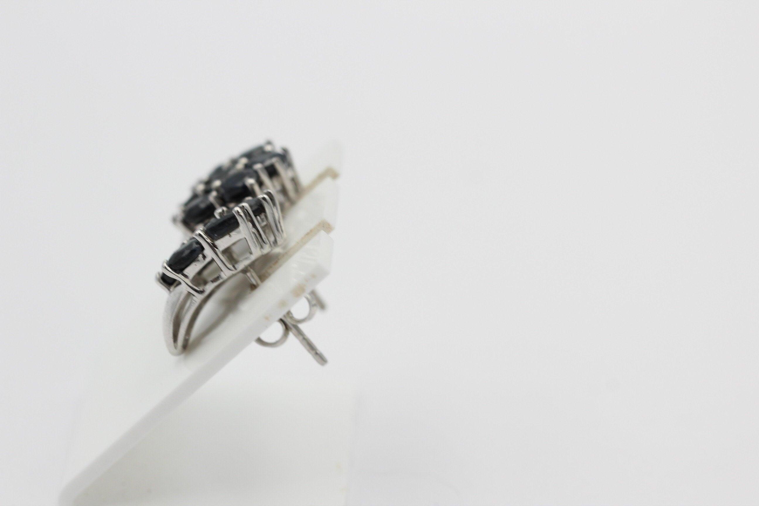 Edle 3,33 Carat Saphir Ohrstecker 925 Silber  Schmuck Top Edel Edelstein