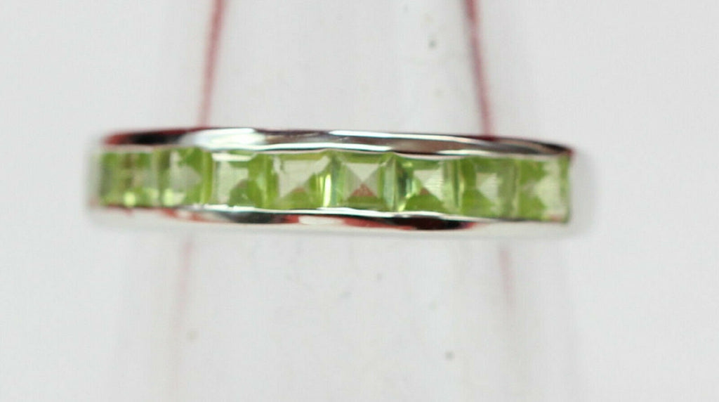 Edler 0,95 Carat Peridot Fingerring 925 Silber Olivin Ring Grossen 6 / 7 / 8 / 9