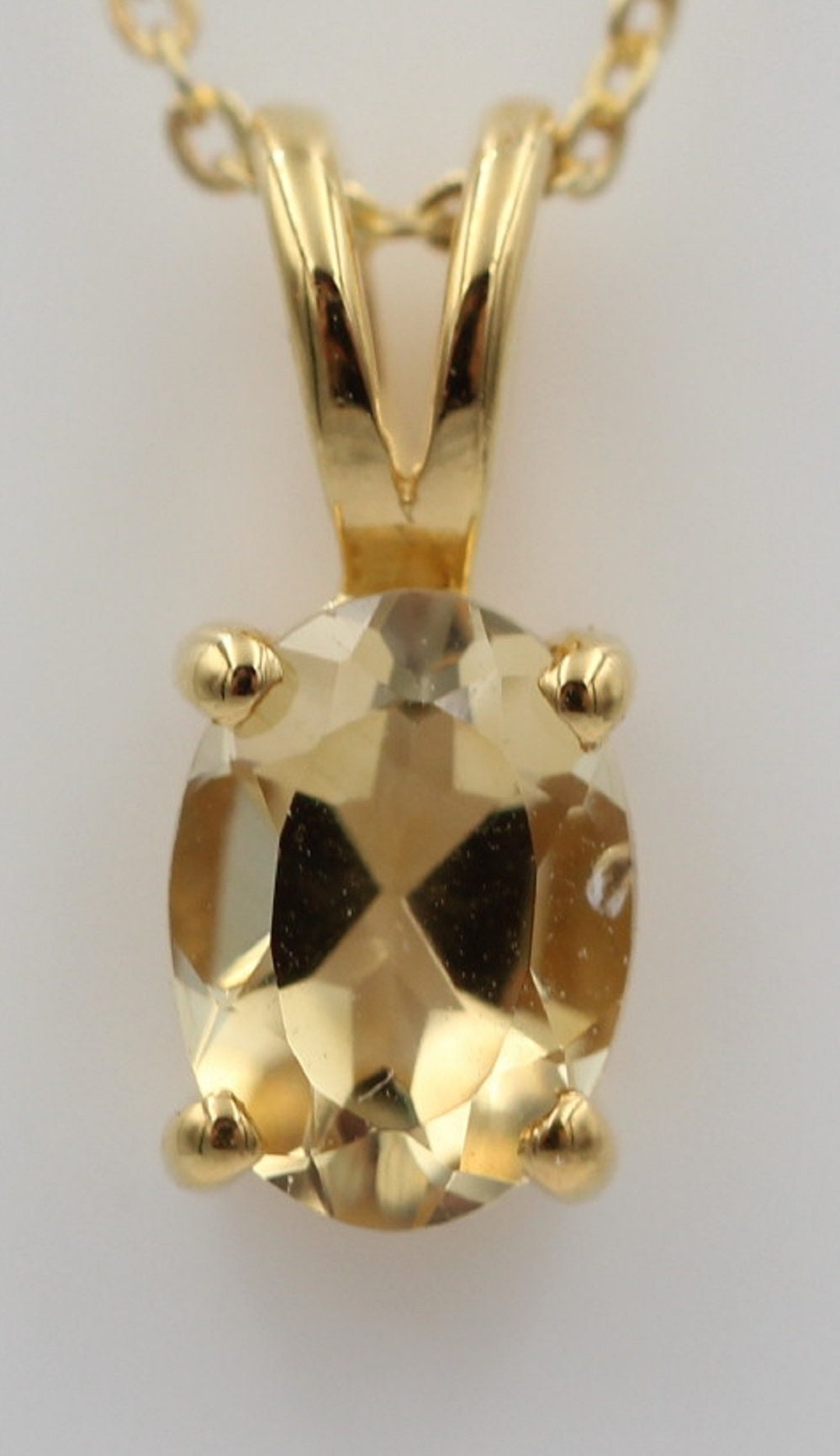 Edler 0,78 Carat leuchtender Citrin Anhänger 925 Silber hochwertig vergoldet