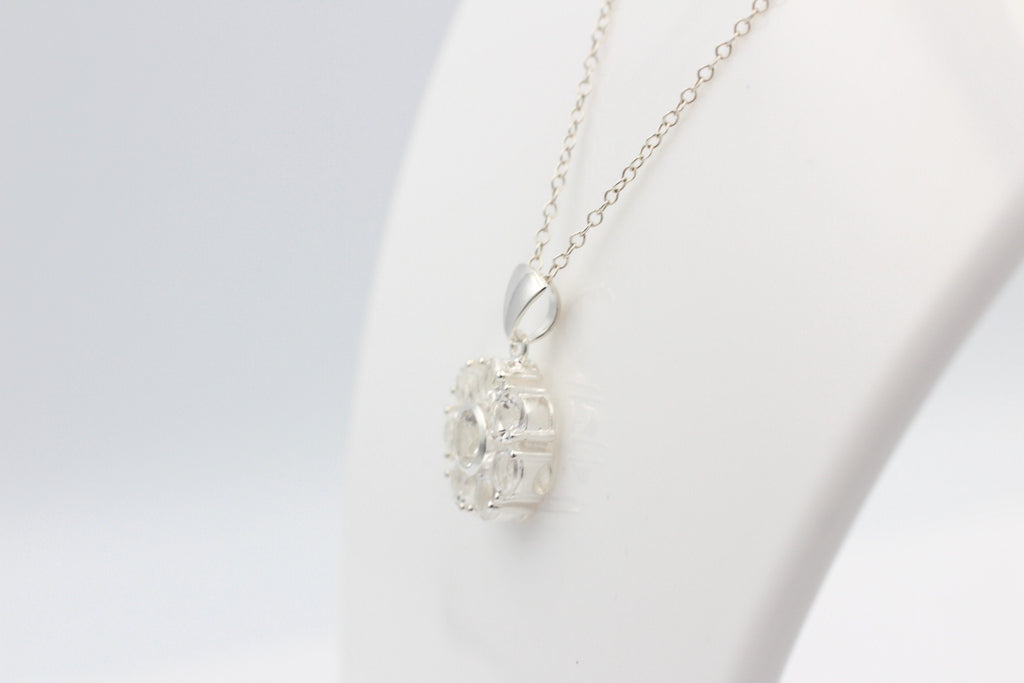 Edler 2,53 Carat Weißtopas  Anhänger 925 Silber weißer Top edler Weißtopas Anhänger Edelstein