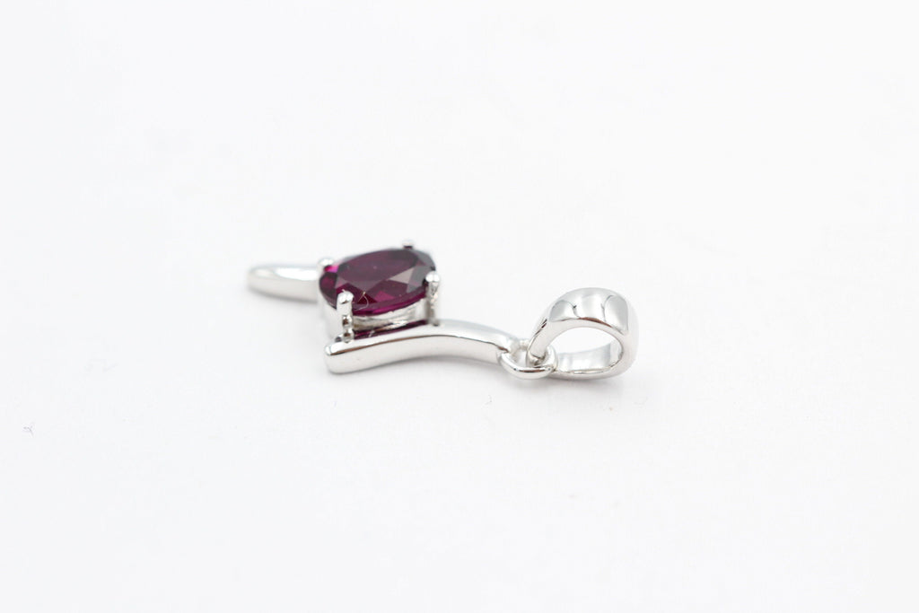 0,72 Carat Rhodolith Anhänger 925  Silber  Rhodolith Granat Schmuck
