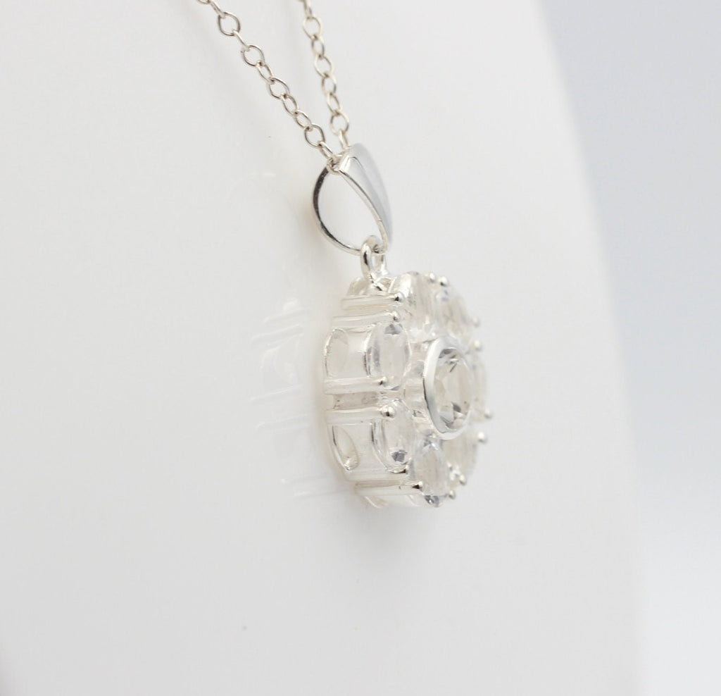 Edler 2,53 Carat Weißtopas  Anhänger 925 Silber weißer Top edler Weißtopas Anhänger Edelstein