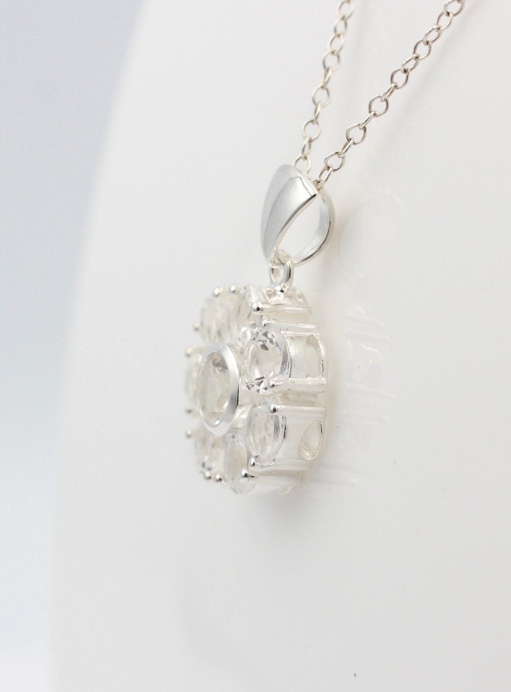 Edler 2,53 Carat Weißtopas  Anhänger 925 Silber weißer Top edler Weißtopas Anhänger Edelstein